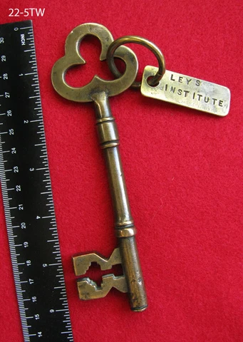 Rare Huge Brass Unusual Skeleton Key Genuine 1800's Museum Grade 7.5 Inch Cover