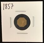 New Listing1857 California Gold Token 1/2 Round Liberty