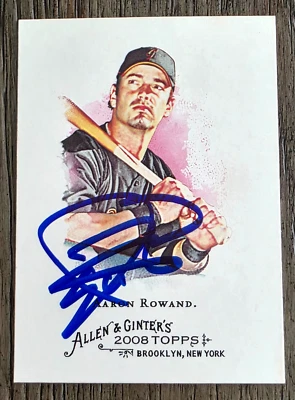 AARON ROWAND Signed 2008 Topps Allen & Ginter #87 San Francisco Giants Card - Image 1 of 2
