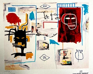 Jean-Michel Basquiat Lithograph COA Original Signed Numbered Cachet 180 Es - Picture 1 of 11