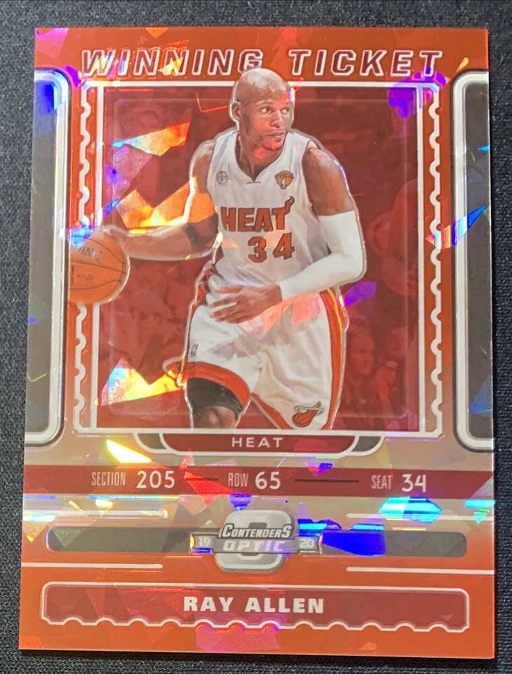 Ray Allen 2019-20 Contenders Optic Winning Ticket RED Cracked Ice PRIZM #16 - Image 1 of 1