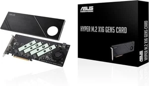 Carte ASUS Hyper M.2 x16 Gen5 (PCIe 5.0/4.0) 4 NVMe M.2 *Pour pièces ou réparation* - Photo 1/9