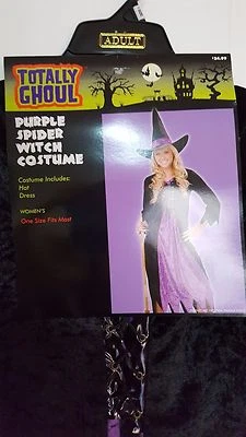 Nuevo Disfraz de Bruja Araña Púrpura Totally Ghoul para Mujer Talla Única La mayoría Foto 1 de 4