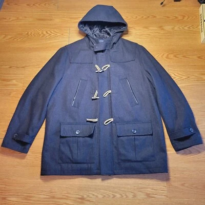 Chaqueta con capucha para hombre Nautica talla XXL gris carbón mezcla de lana Foto 1 de 4