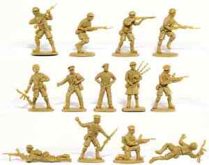 Matchbox WWII British 8th Army - 15 54mm unpainted figures mint in sealed bag