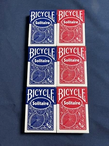 6 Decks Vintage Bicycle Playing Cards Sealed New Old Stock Poker Size US Playing - Picture 1 of 6
