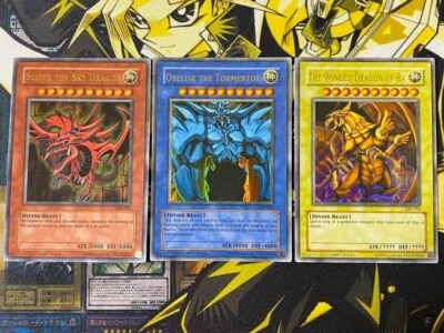 Yugioh GBI-001,002,003 Slifer The Sky Dragon Ultra Rare Near Mint - Bild 1 von 2