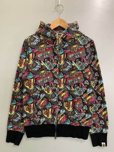 A BATHING APE (BAPE) Felpa con cappuccio Bape OG Milo Cadillac Nigo epoca vintage taglia M strano futuro