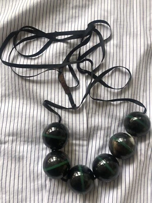 Collar Marni. Cuentas de cuerno, estilo hobbo chick. Foto 1 de 4