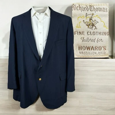 Blazer Richard Thomas Para Hombre 50R Azul Marino Dorado Botones De Colección Foto 1 de 4