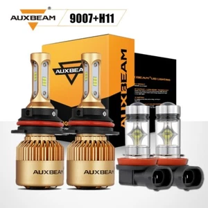 AUXBEAM LED Headlight Hi/Lo Beam+Fog Light Bulbs For Nissan Pathfinder 2005-2012 - Picture 1 of 12