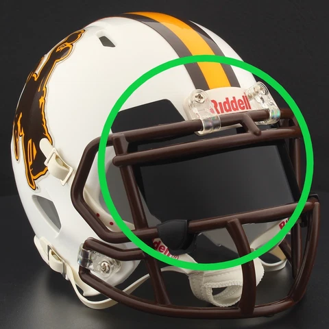 EYE SHIELD / VISOR  ONLY! for WYOMING COWBOYS Mini Football Helmet Cover