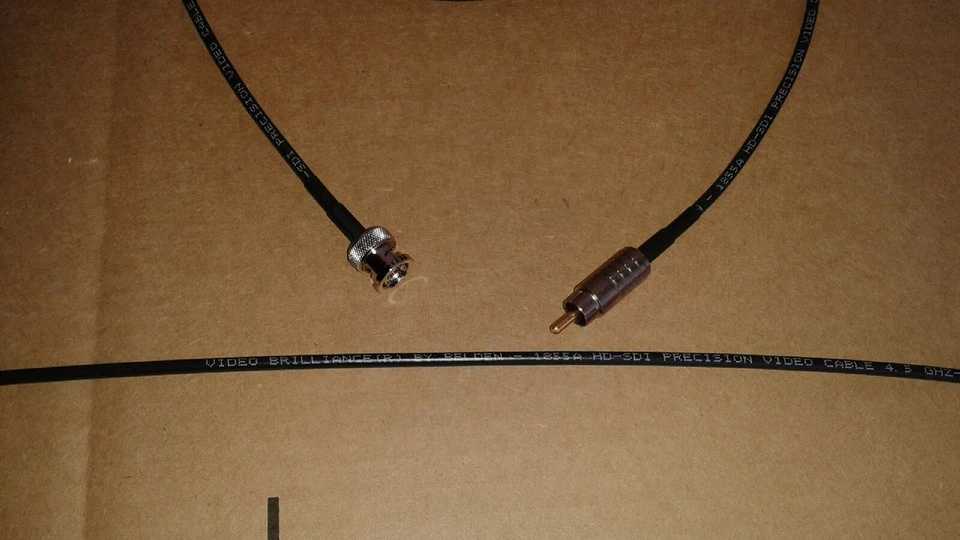 3FT  Belden 1855A HD-SDI Mini RG59 Video Cable 4.5 GHZ RCA to BNC Studio Grade - Image 1 of 1