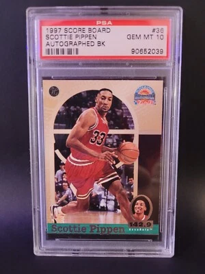 1997 SCORE BOARD SCOTTIE PIPPEN AUTOGRAPED BK #36- PSA 10 GEM MINT - LOW POP  - Image 1 of 4