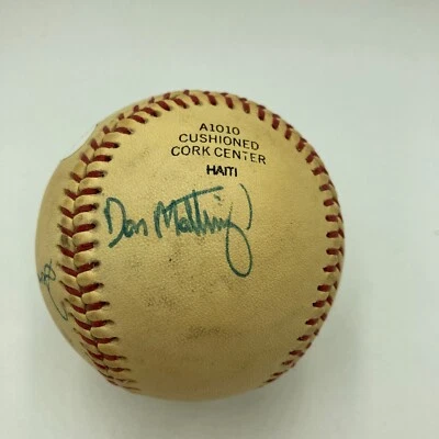 Don Mattingly 1980 Pre Rookie Minor League Multi Signed Baseball JSA COA - Image 1 of 4