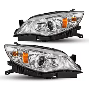 Chrome Headlights Headlamps For 2008-2011 Subaru Impreza Outback Sport WRX - Picture 1 of 6