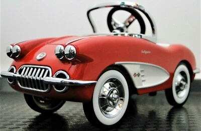 Mini Pedal Car Chevrolet Chevy Corvette Race Red 1 24 55 57 1955 1963 1967 18 12 - Image 1 of 4