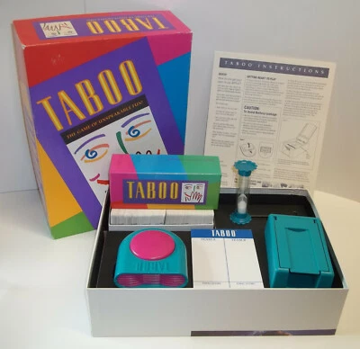 Taboo Game by Hersch 1989 Edition 100% Complete EUC Word Party Game Vintage  - Image 1 of 4
