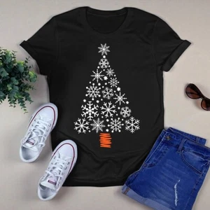 Cute Snowflake Christmas Light Xmas Tree Gift Tshirt - Picture 1 of 1