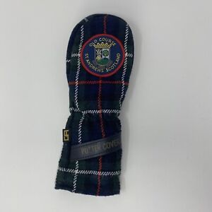 Old Course St. Andrews Scotland Green Blue Red Plaid Putter Cover Headcover