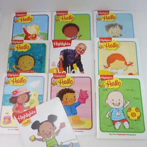 Lot of 10 Highlights Hello Book Sturdy Wipe Clean Preschool Baby Toddler Books - Picture 1 of 14