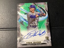 2023 TOPPS INCEPTION DREW WATERS GREEN ON CARD ROOKIE AUTO /125 ROYALS #BRES-DW