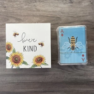 Primitives by Kathy Bee Kind Bundle Wooden Plaque Shelf Sitter & Playing Cards - Picture 1 of 5