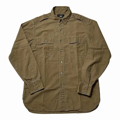 Ralph Lauren Double RL RRL Utility Shirt Military Brown Tan Sizs Medium - Image 1 of 4