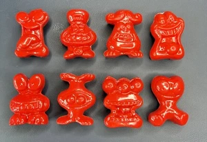 “Crazy Bones GoGos Skinny Bombers Raro Rojo Conjunto de 8 Figuras De Colección Años 90” - Imagen 1 de 1