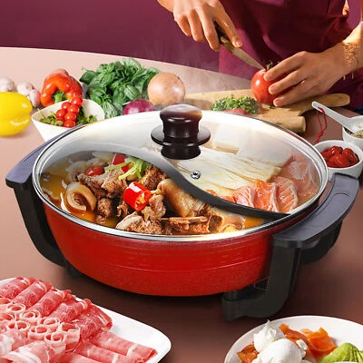 6L Hot Pot Twin Kochtopf Yin Yang Hotpot MultifunktionalePfanne Elektrisch - Bild 1 von 4