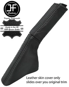COSTURA NEGRA CUERO REAL FRENO DE MANO GAITER + CUBIERTAS DE MANGO SE ADAPTA A VOLVO 340 360 - Imagen 1 de 3
