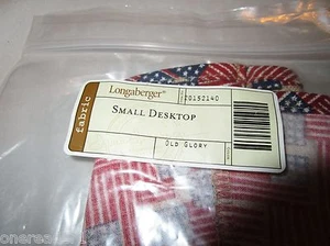 Longaberger Small Desktop Basket OLD GLORY OTE LINER - #20152140 NEW IN BAG - Picture 1 of 1