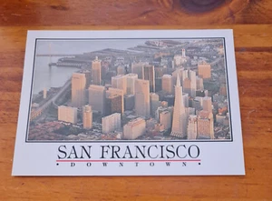 Postcard San Francisco Downtown aerial view USA America 1990 not used vintage - Picture 1 of 4