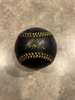 RARE Billy Butler Auto’d Black OMLB Baseball #29/50 Just Memorabilia, Inc COA - Image 1 of 4