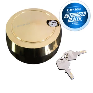 NEW VERSION 2 NRG CHROME GOLD STEERING WHEEL QUICK LOCK W/ 2 KEYS SRK-201C/GD - Picture 1 of 2