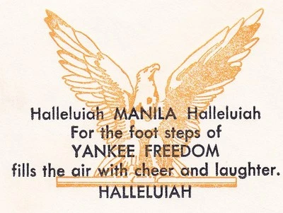 WWII Patriotic Eagle Phoenix Freed Manila Jamestown NY 1945 Prexie Cover  5z - Image 1 of 3