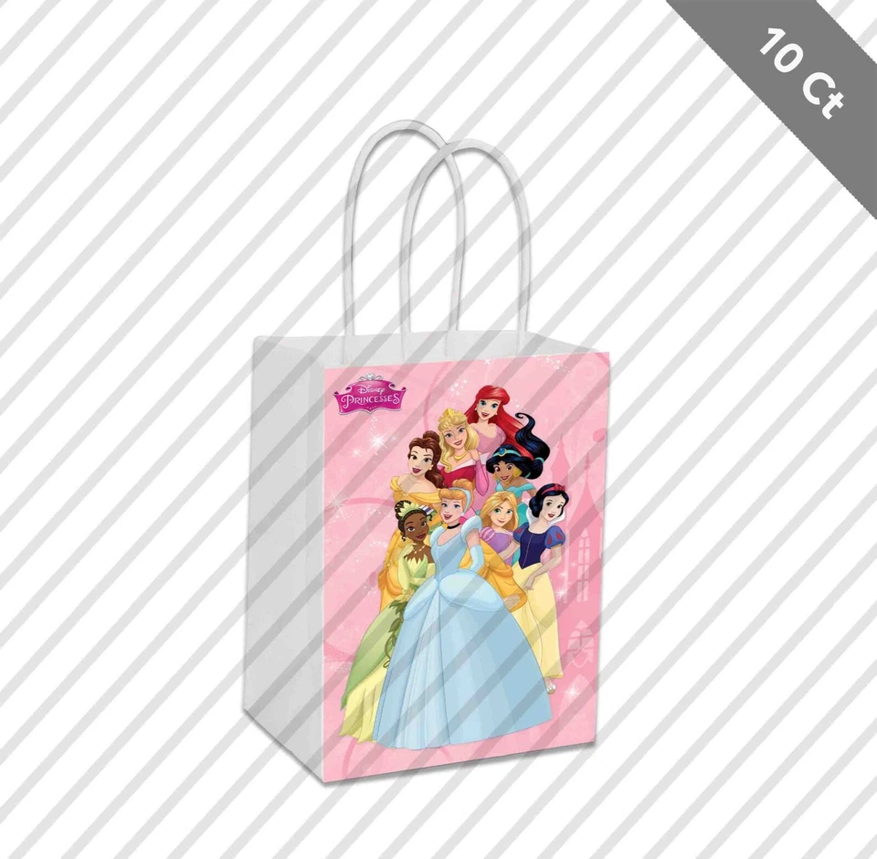 10 Princesses Rapunzel Aurora Ariel Jasmine Snow Gift Bag Birthday Party Favor - Изображение 1 из 1