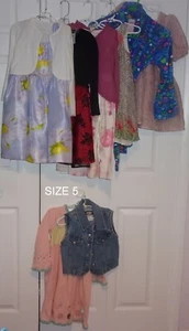 Girls size 5 lot of (8) special occasion dresses, rob and jean vest - Picture 1 of 10