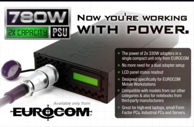 780W AC Adapter; for MSI GE76, GT76, GT77, GE78HX Raider, Titan 18HX; w/DC Cable - image 1 of 4