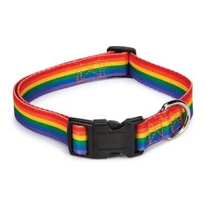 Rainbow Dog Collars & Leads Puppy Pride Colorful Support The Movement Pet Gear - Picture 1 of 4