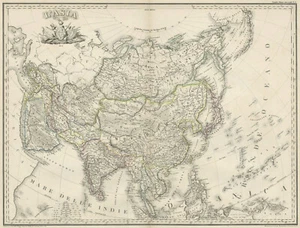 Antique Map "L'Asia" (Portrait of Marco Polo) Stanislao Stucchi, 1852 - Picture 1 of 10