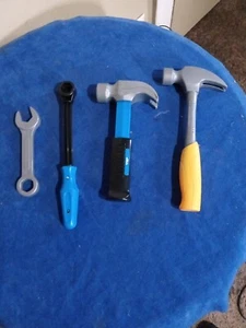 Plastic Toy Tools 2 Hammers And 2 Wrenches - Picture 1 of 6