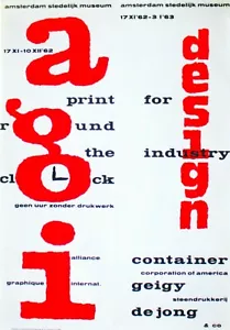 Original vintage poster AGI PRINT & DESIGN EXPO AMSTERDAM 1962 - Picture 1 of 1