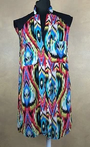 Anthropologie Silent+Noise Flame Stitch tribal Pattern Sheer Loose Pockets L - Picture 1 of 10