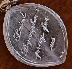 St Dymphna Patron Saint of Stress and Anxiety Italy Vintage Lightweight Cursive  - Picture 1 of 11