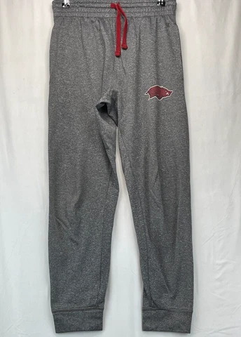 University Of Arkansas Men's Small Champion Authentic Gray Sweatpants Razorbacks Cover