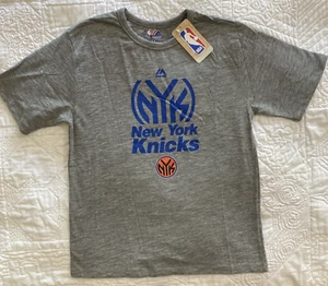 Camiseta juvenil de los New York Knicks de la NBA, mediana, de Majestic Cotton Blend - Imagen 1 de 3