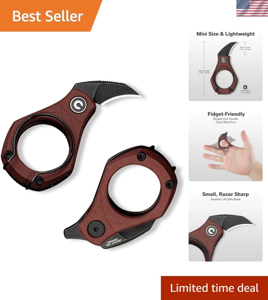 Civivi Pyrus Utility Pocket Knife 14C28N Sandvik Steel Blade G10 Handle C23038-1