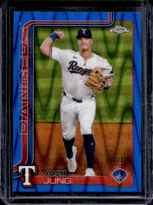 2025 Topps Chrome Josh Jung Blue Lava Refractor #22/150 Rangers - Image 1 of 2