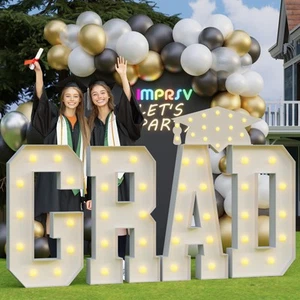 Graduation Decorations 2025, 4FT GRAD Light Up Letters for Class of 2025 Deco... - Picture 1 of 6
